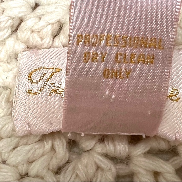 Y2K Cropped Chrochet Cable Knit Shrug Coquette Girl Cream Cardi Cottage Core SzM - Picture 10 of 15